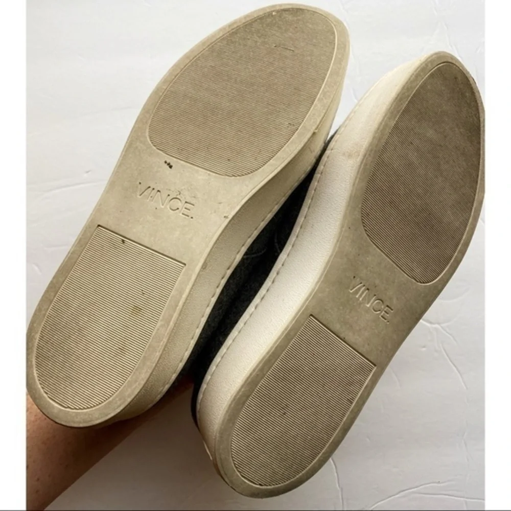 Vince • Grey Flannel Felt Zipper Warner Platforms